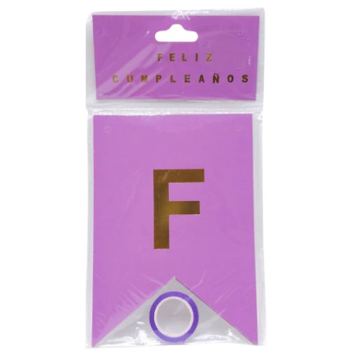 Imagen de LETRERO CUMP. COLOR LILA **