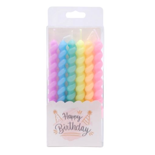 Imagen de VELA CERA ESPIRAL PASTEL 1/6 **