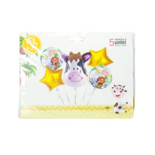 Imagen de SET DE GLOBOS VACA 1/5 **