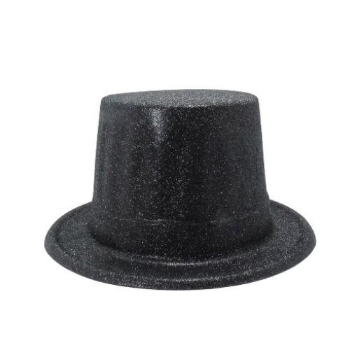 Imagen de SOMBRERO BRILLO ESCARCHA NEGRO **