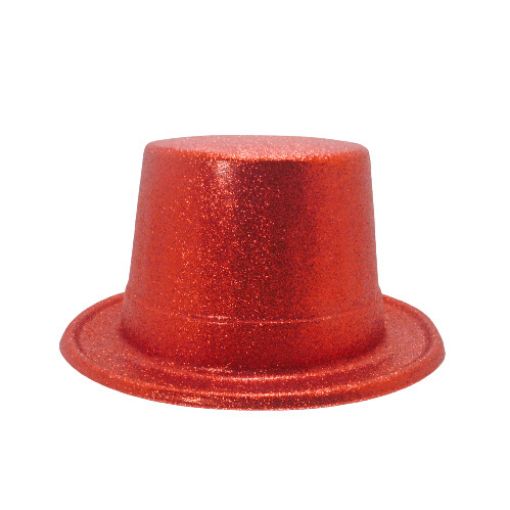 Imagen de SOMBRERO BRILLO ESCARCHA ROJO **