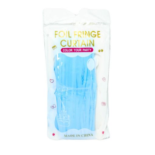 Imagen de CORTINA CUMPLEAÑOS AZUL CIELO MATE 1/1 .**