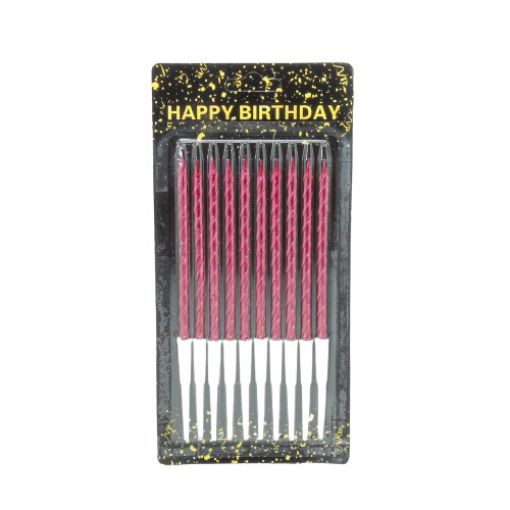 Imagen de VELA CERA LARGA 13.5CM ROJO 1/10 **