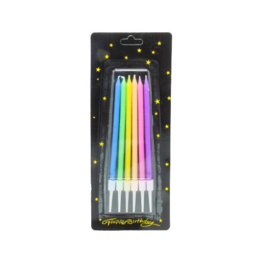 Imagen de VELA CERA 10.5CM COLORES PASTEL 1/6**