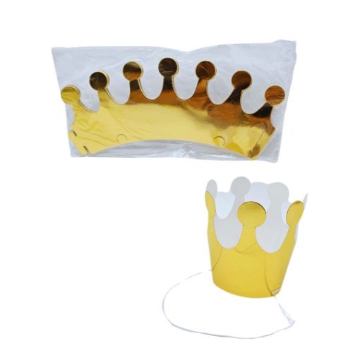 Imagen de CORONA CARTON DORADA 26CM 1/10 **