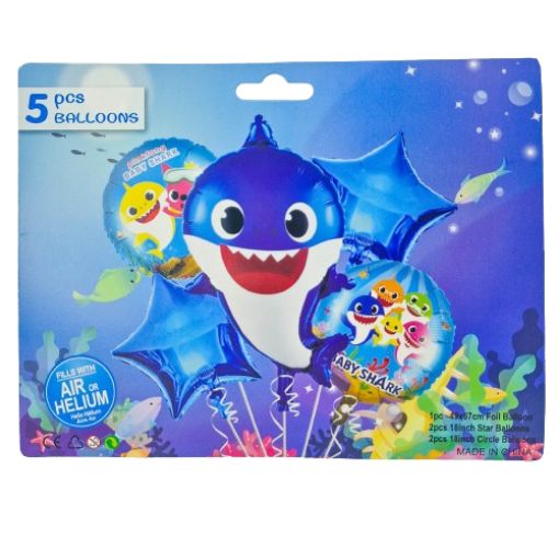 Imagen de SET DE GLOBOS BABY SHARK 1/5 **