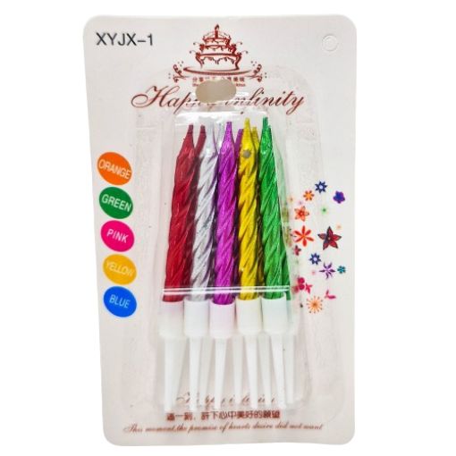 Imagen de VELA CERA PEQ MULTICOLOR  1/10 **