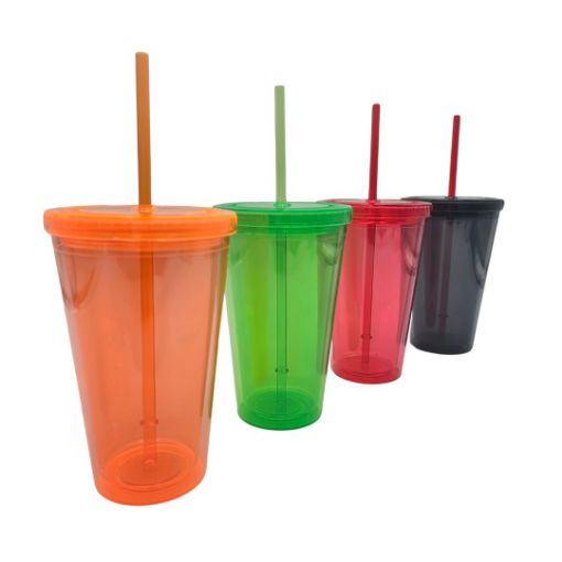 Imagen de VASO DOBLE PARED COLORES 16OZ **