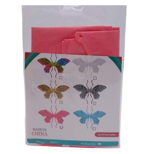 Imagen de GLOBO METALICO ALAS ROSA 1/1 **