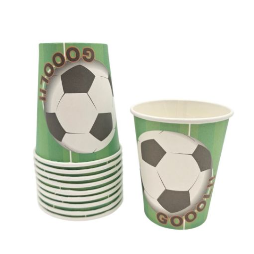 Imagen de VASO CARTON 8 OZ FUTBOL 1/10 **