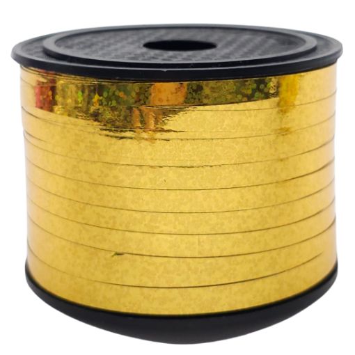Imagen de CINTA CURLING DORADO METALICO 100 YARDAS**