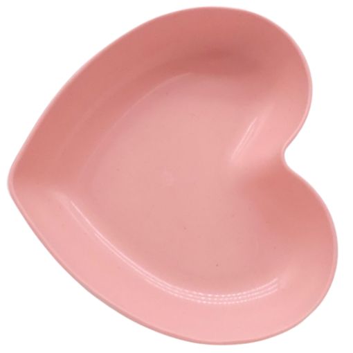 Imagen de PLATO PLASTICO FORMA CORAZON 14.5X14X2.5CM**