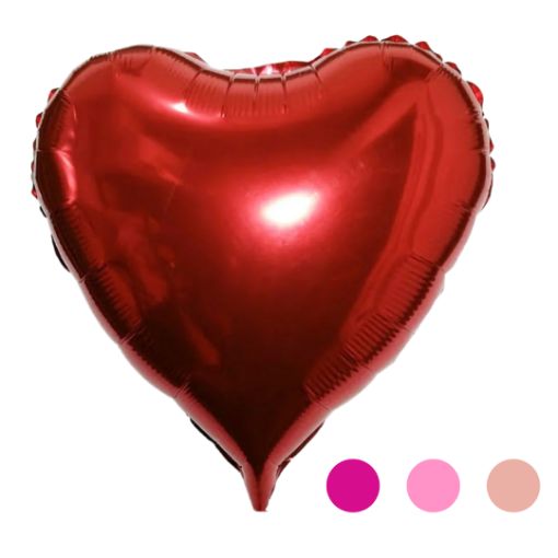 Imagen de GLOBO METALICO 18 CORAZON VARIADO**
