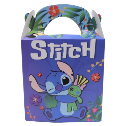Imagen de CAJITA CUMP. STITCH AZUL 11.5X12.5X6.25CM 1/10.**