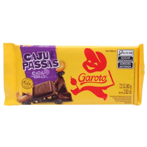 Imagen de GAROTO TABLETA CAJUIL Y PASAS 1/16 80GR**