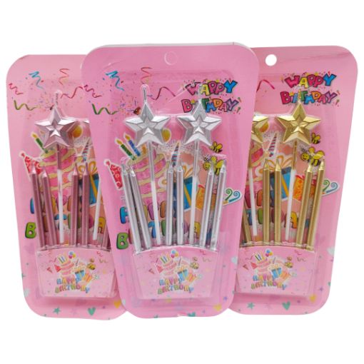 Imagen de VELA CERA CON ESTRELLAS 1/8 **