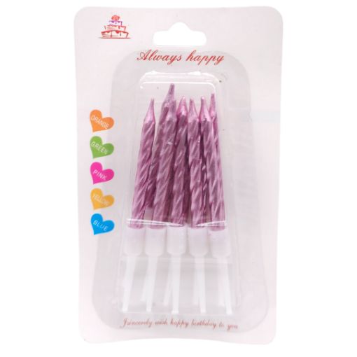 Imagen de VELA CERA PEQ ROSADA 1/10 **