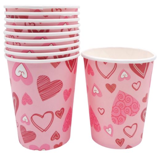 Imagen de VASO 7.5X8.5CM CARTON SAN VALENTIN 1/10**