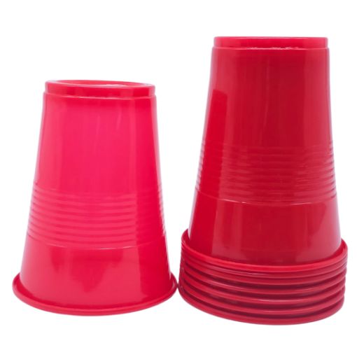 Imagen de VASO PLASTICO 9OZ ROJO 1/8.**