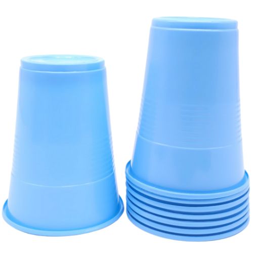 Imagen de VASO PLASTICO 9OZ AZUL BEBÉ 1/8.**
