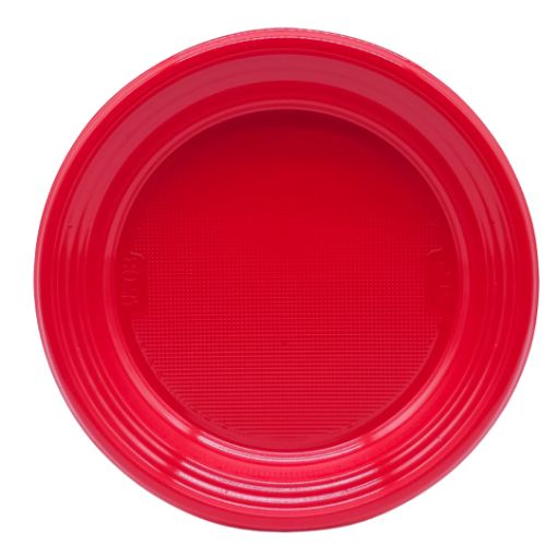 Imagen de PLATO PLASTICO 7" ROJO 1/8**