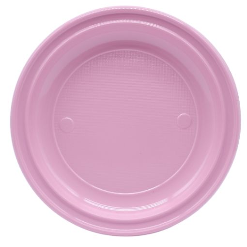 Imagen de PLATO PLASTICO 9" ROSA PALO 1/8.**