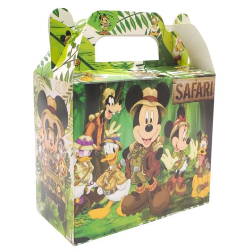 Imagen de CAJITA CARTON 12.5X11X6.5 CM MICKEY SAFARI 1/10.**