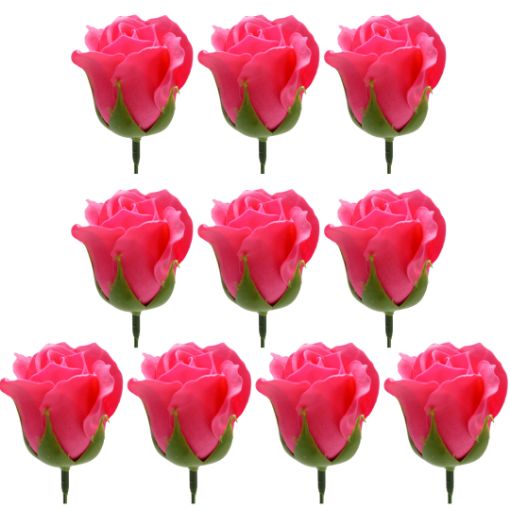 Imagen de ROSA BOTON 6.5CM FUCSIA 1/10 **