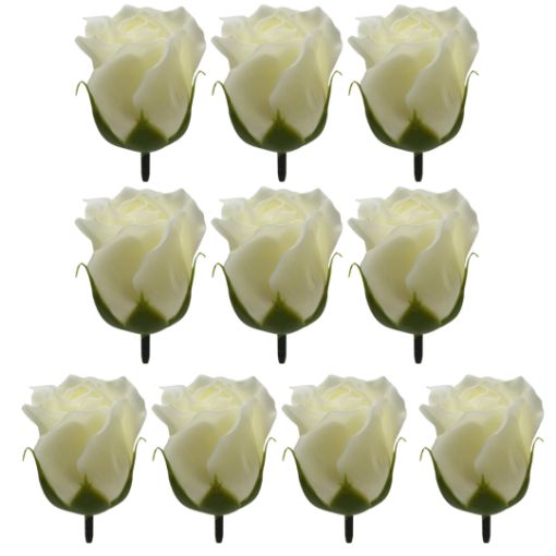 Imagen de ROSA BOTON 6.5CM CREMA 1/10 **