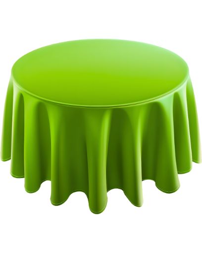 Imagen de MANTEL REDONDO VERDE MANZANA 2.13M**