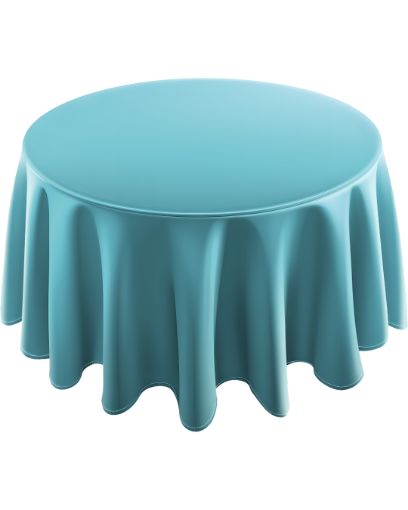 Imagen de MANTEL REDONDO AZUL BEBÉ 2.13M**
