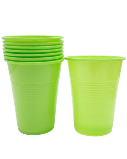 Imagen de VASO PLASTICO 9OZ VERDE MANZANA 1/8.**