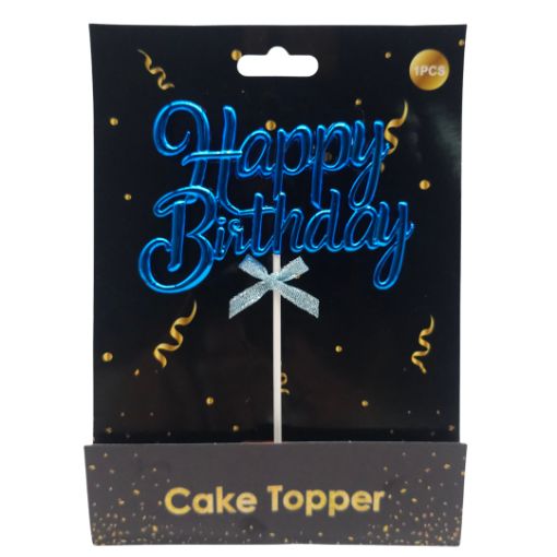 Imagen de CAKE TOPPER HAPPY BIRTHDAY AZUL ROYAL**