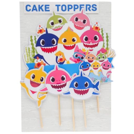 Imagen de CAKE TOPPER MOTIVO BABY SHARK 1/6 **