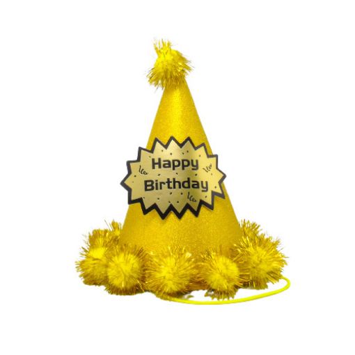 Imagen de GORRO PICO CUMPLEAÑERO DORADA 1/1 **