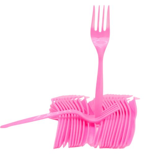 Imagen de TENEDOR COLOR ROSA 12/24 **