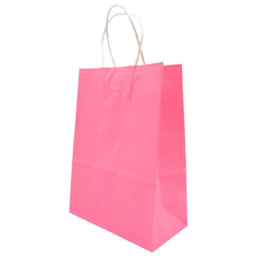 Imagen de BOLSA PAPEL 15X21X8CM ROSA 12/1**