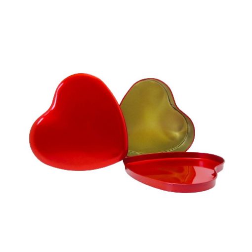 Imagen de COFRE CORAZON METAL ROJO 11X12CM***