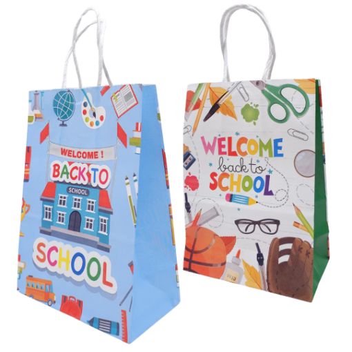 Imagen de BOLSA PAPEL 15X21X8CM SCHOOL 12/1***