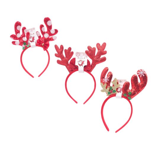 Imagen de CINTILLO RENO NAVIDAD CON BRILLO***