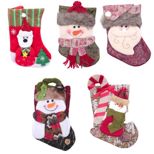 Imagen de MEDIAS NAVIDEÑAS DECORADAS 14X22CM***