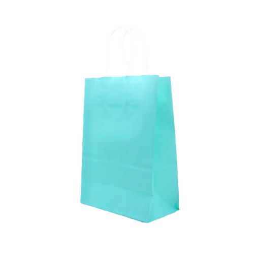 Imagen de BOLSA PAPEL 15X21X8CM AQUA 12/1 **