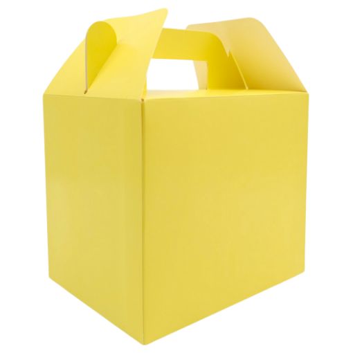 Imagen de CAJITA CUMP. AMARILLA MOSTAZA 14X12.5X11CM 6/1