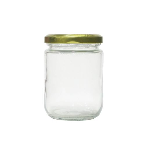 Imagen de FRASCO VIDRIO T/DORADA 6.5X9CM 230ML 