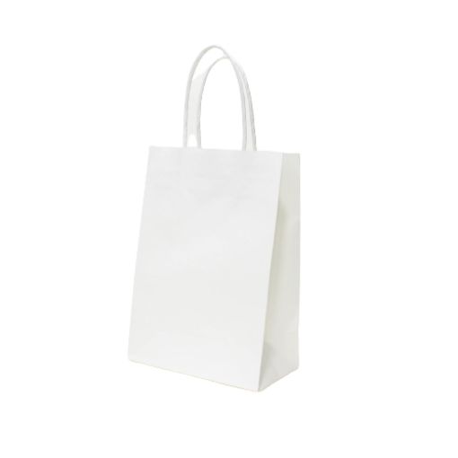 Imagen de BOLSA PAPEL 15X21X8CM  BLANCA 12/1 .**