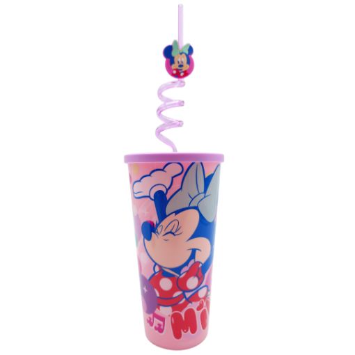 Imagen de VASO C/SORBETE MINNIE 900ML 48/1
