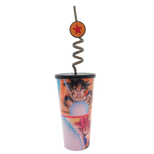 Imagen de VASO C/SORBETE DRAGON BALL Z 900ML 48/1