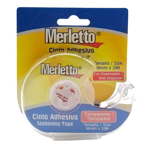 Imagen de CINTA ADHESIVO CON DISPENSADOR MERLETTO