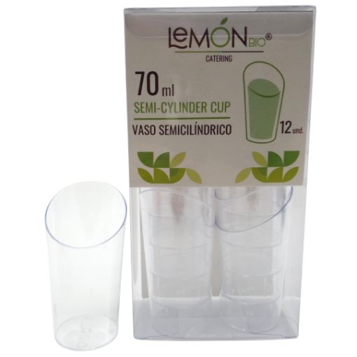 Imagen de VASO SHOT CILINDRO LEMON 70ML 24/12