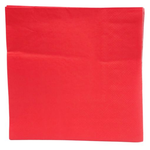 Imagen de SERVILLETA COLOR LISO ROJO 1/20 .**